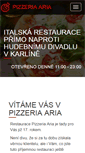 Mobile Screenshot of pizzeria-aria.cz